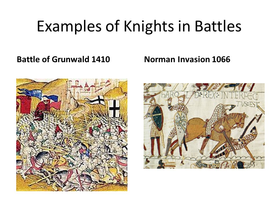 Examples of Knights in Battles