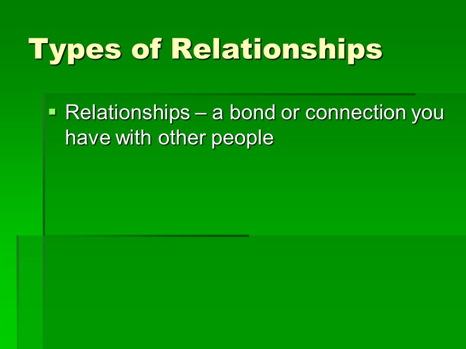 Types of Relationships