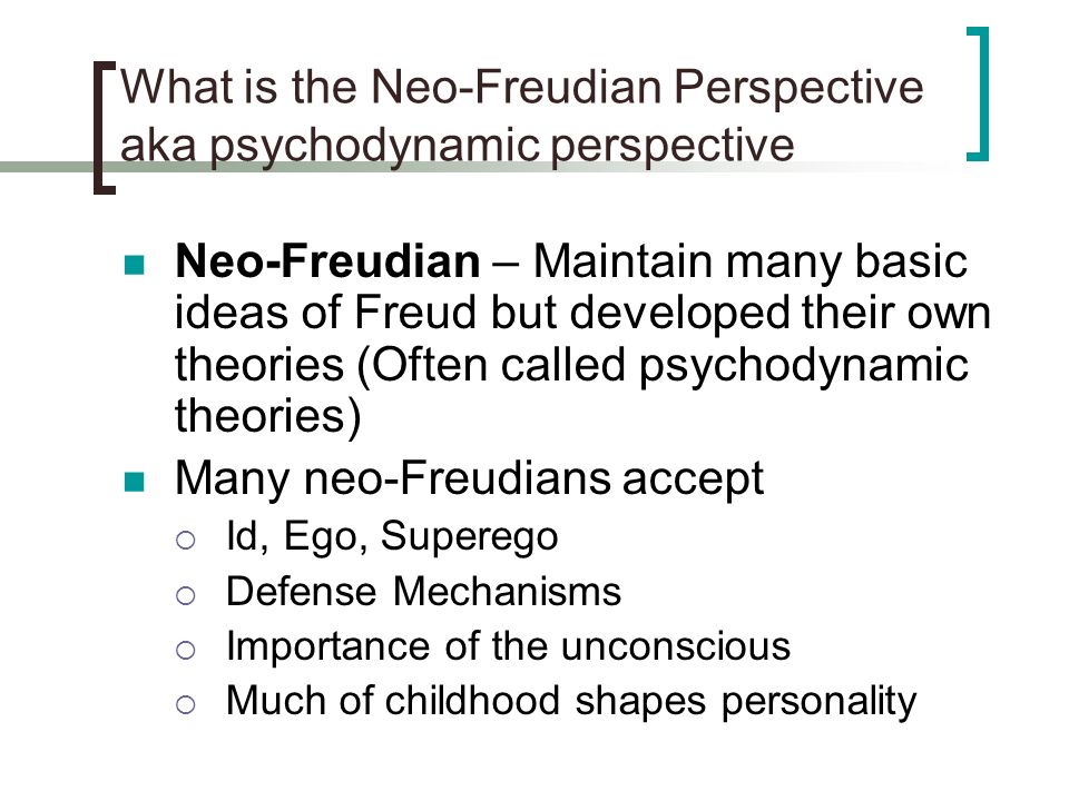 what is neo freudian theory