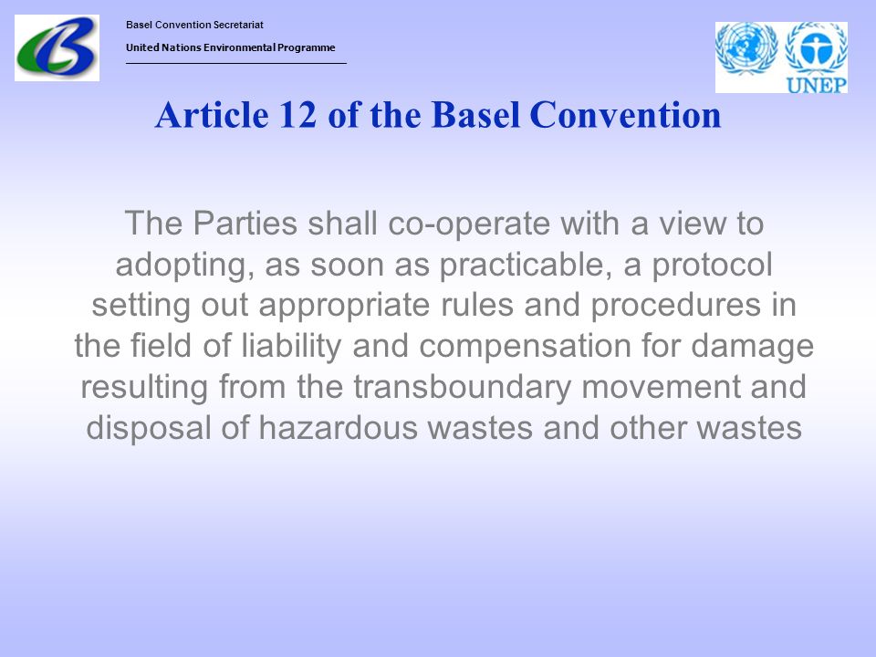 Article 12 of the Basel Convention