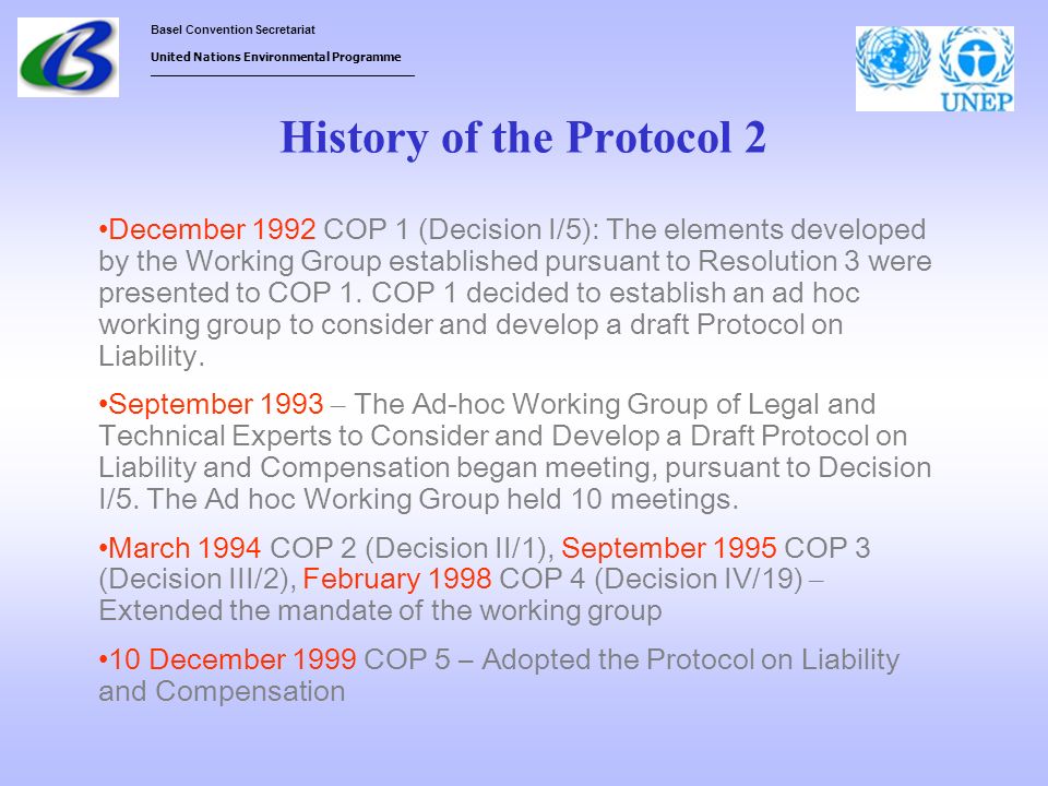 History of the Protocol 2