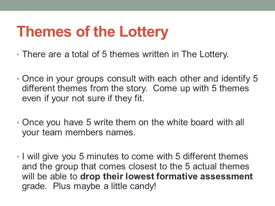 the lottery theme analysis