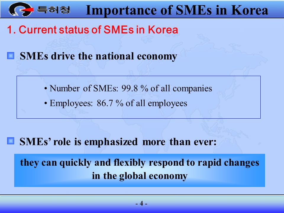 1. Current status of SMEs in Korea