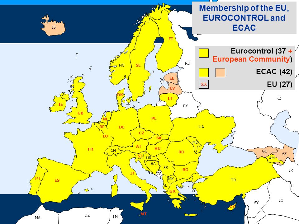 Membership of the EU, EUROCONTROL and ECAC
