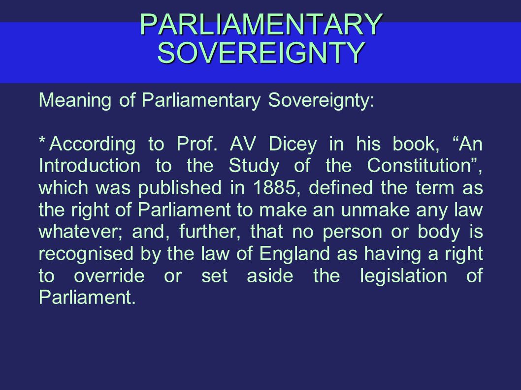 Parliamentary Sovereignty Ppt Video Online Download