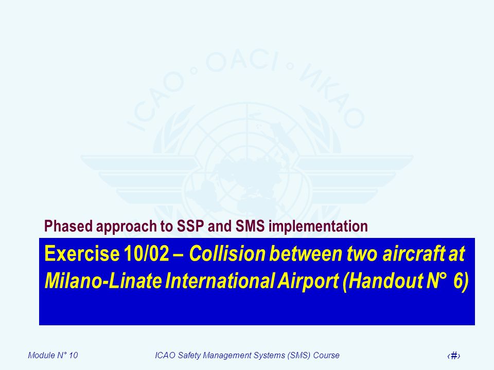 Phased approach to SSP and SMS implementation