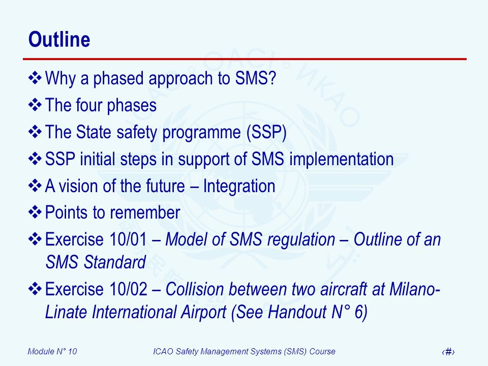 Outline Why a phased approach to SMS The four phases