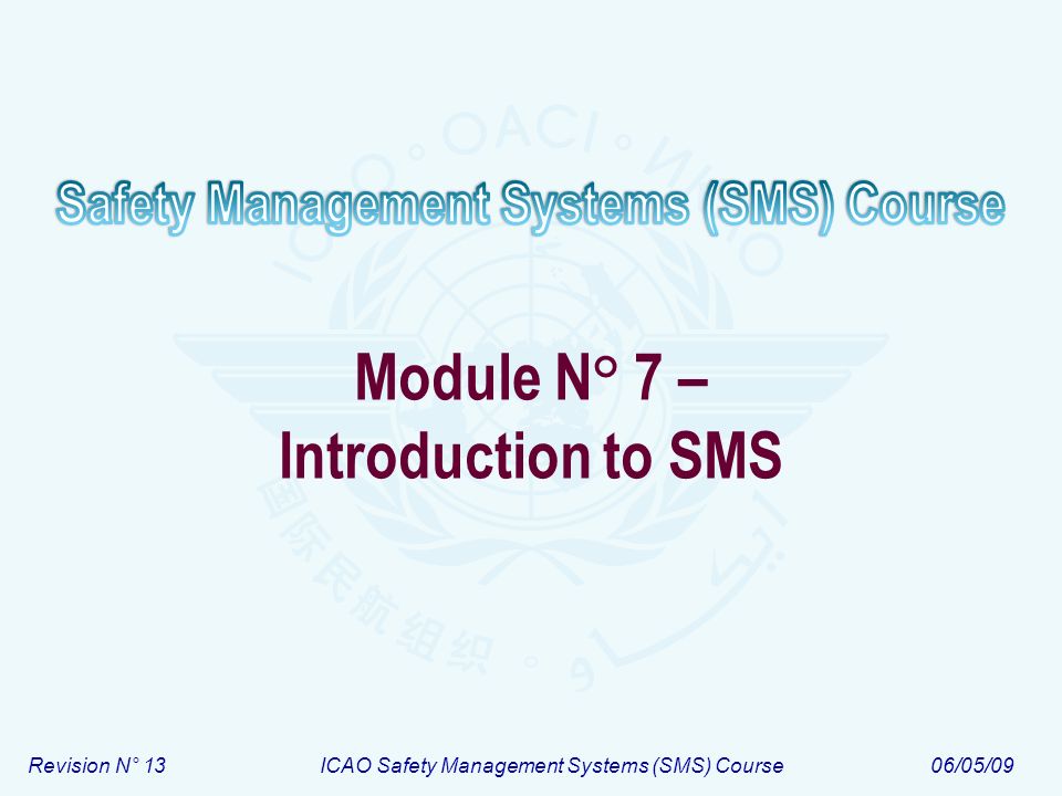 Module N° 7 – Introduction to SMS