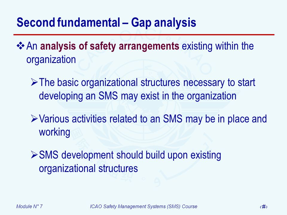 Second fundamental – Gap analysis