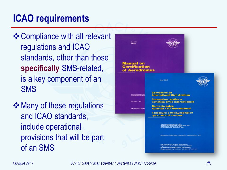 ICAO requirements