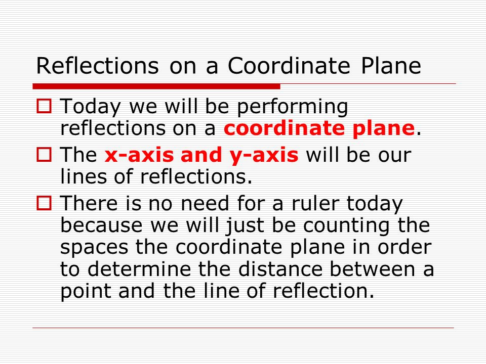 Reflections on a Coordinate Plane
