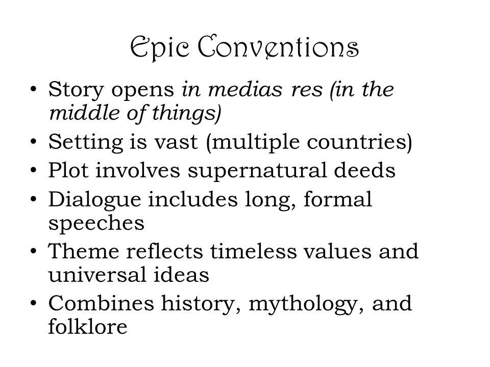 epic conventions