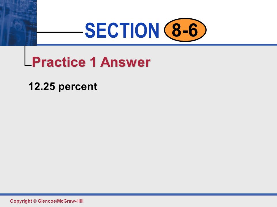 Practice 1 Answer percent