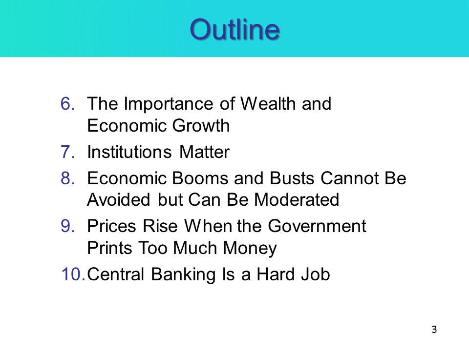 Outline The Importance of Wealth and Economic Growth