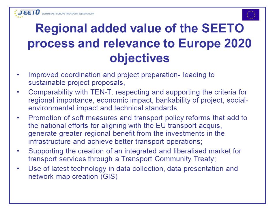 Regional added value of the SEETO process and relevance to Europe 2020 objectives