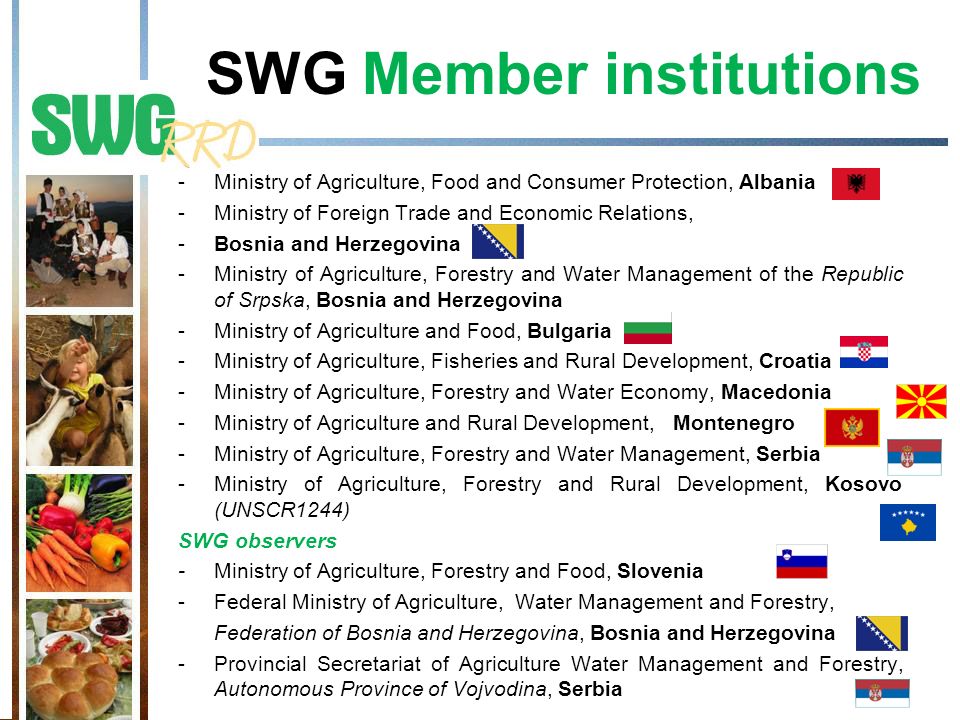 SWG Member institutions