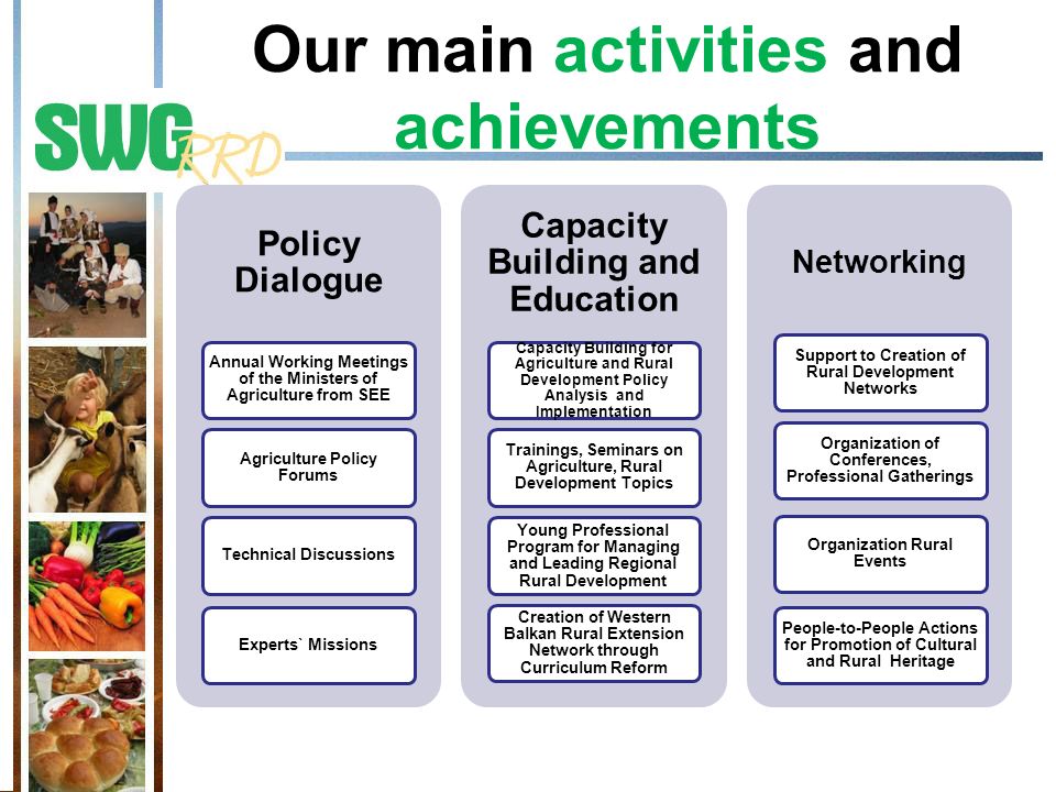 Our main activities and achievements