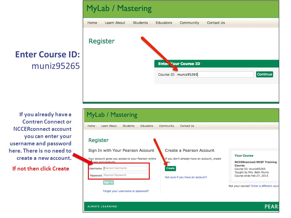 Enter Course ID: muniz95265