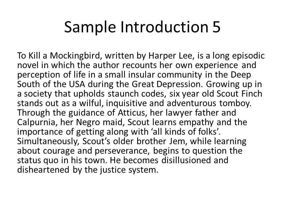 to kill a mockingbird 5 paragraph essay