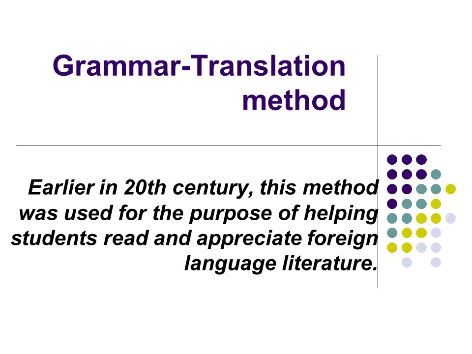 Grammar-Translation method
