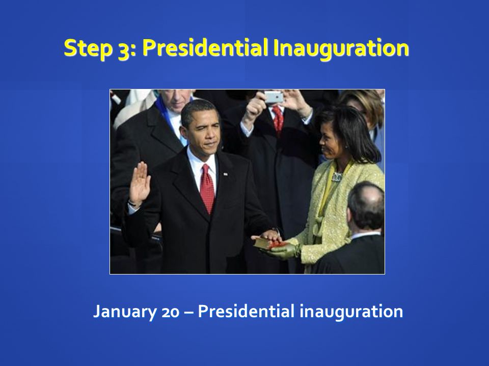 Step 3: Presidential Inauguration