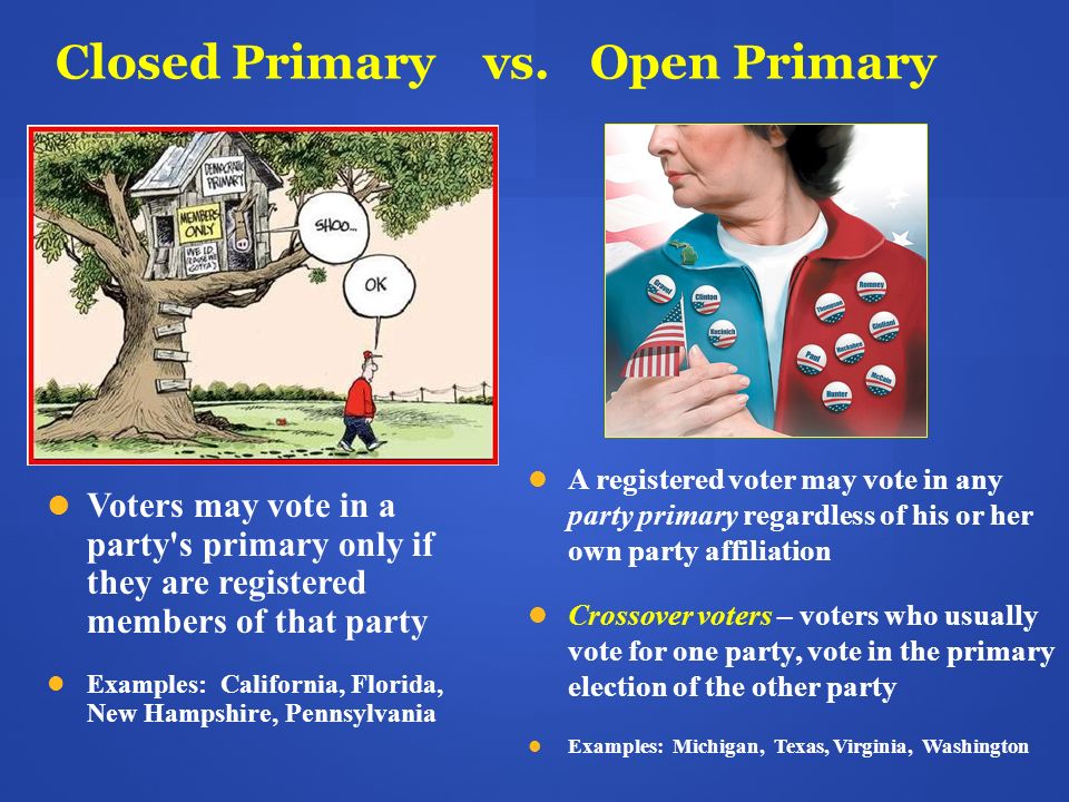 Closed Primary vs. Open Primary