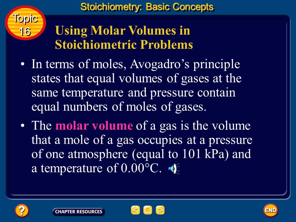 Using Molar Volumes in Stoichiometric Problems
