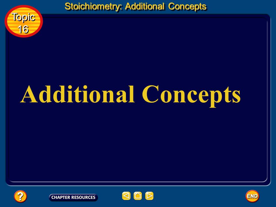 Stoichiometry: Additional Concepts