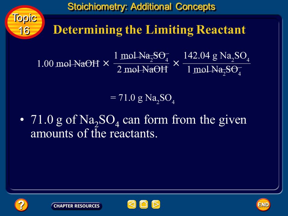 Determining the Limiting Reactant