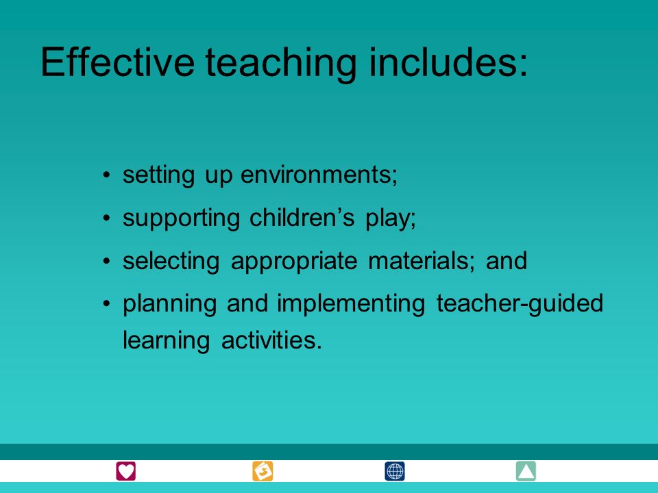 Effective teaching includes:
