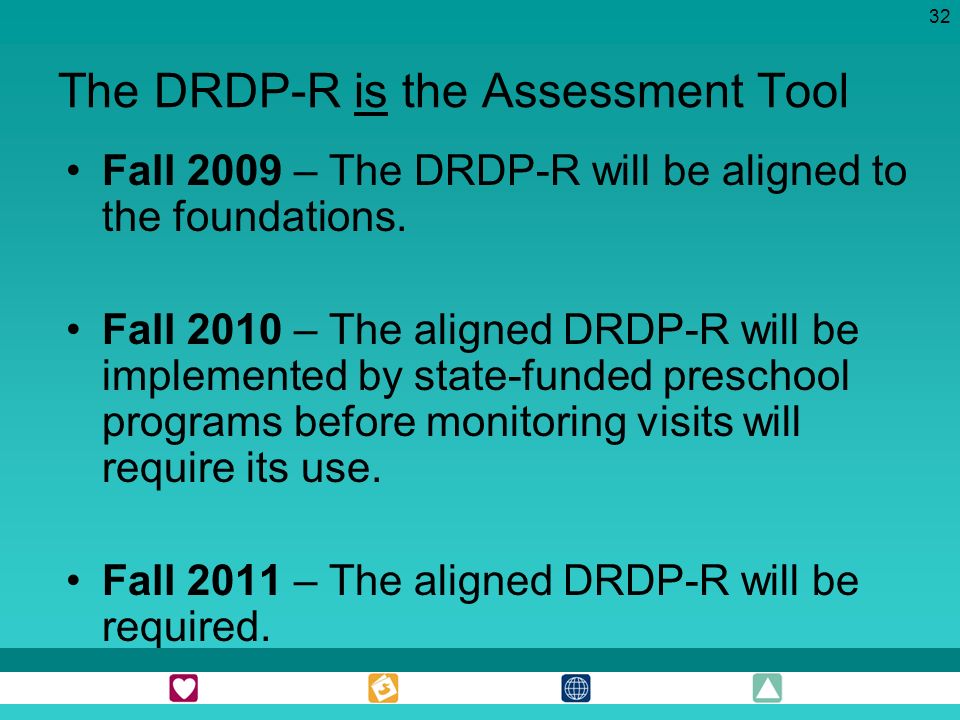 The DRDP-R is the Assessment Tool