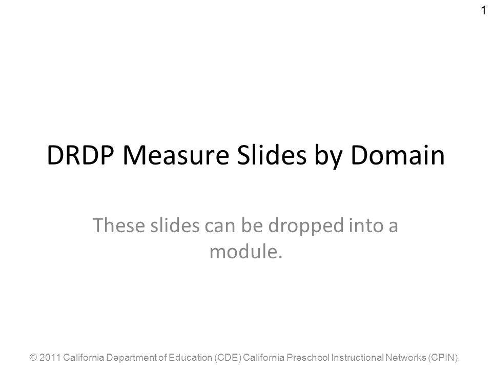 DRDP Measure Slides by Domain