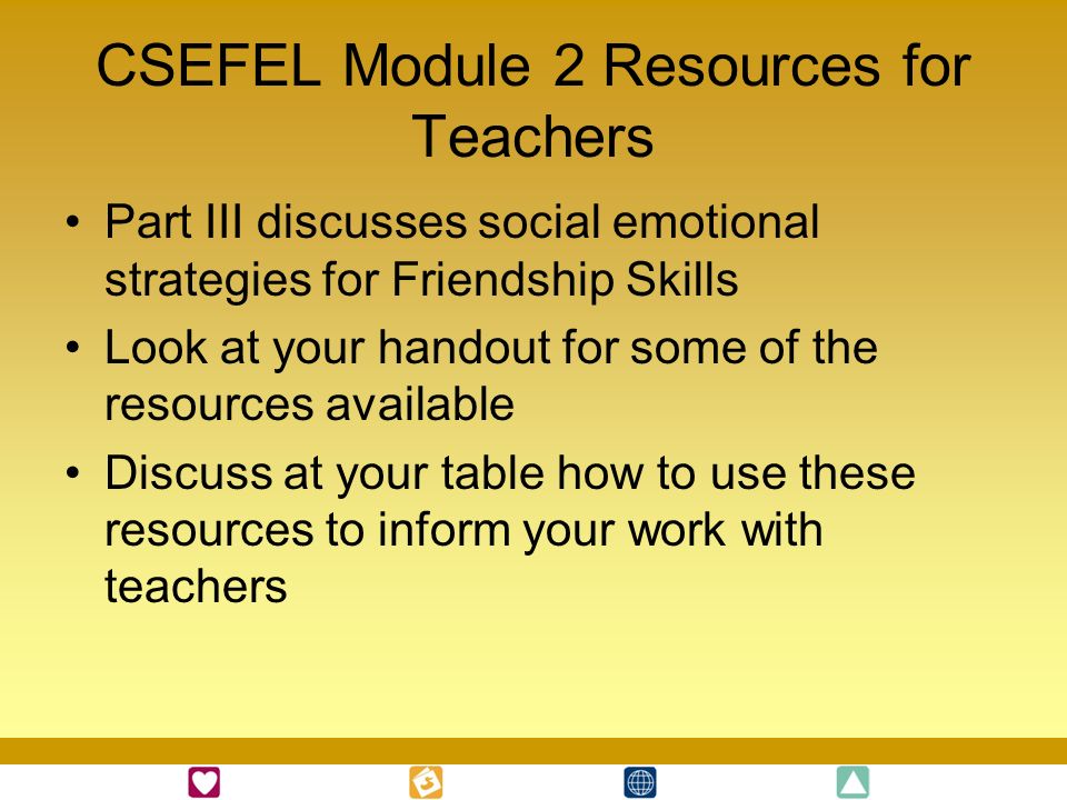 CSEFEL Module 2 Resources for Teachers