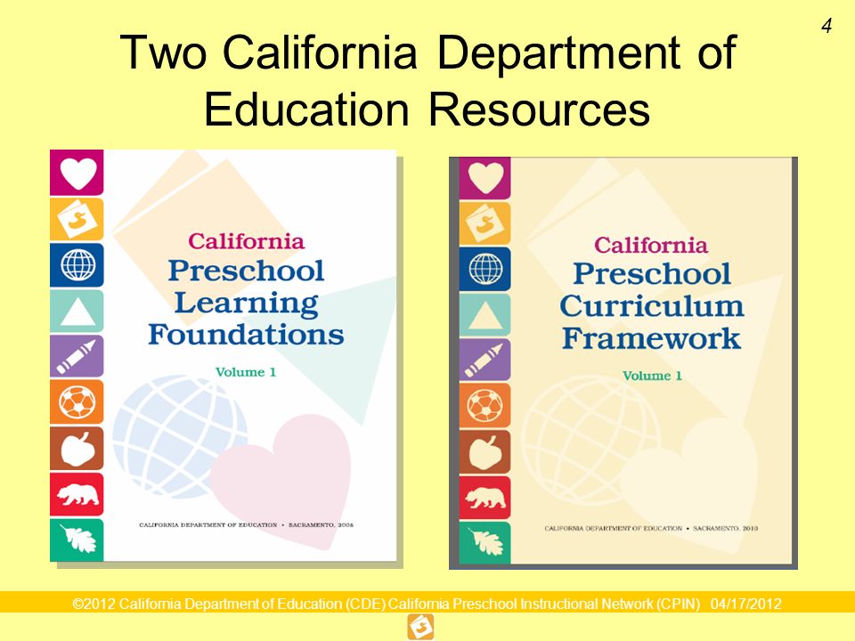 Two California Department of Education Resources