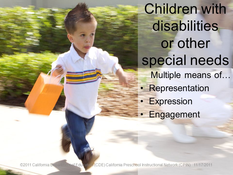 Children with disabilities or other special needs