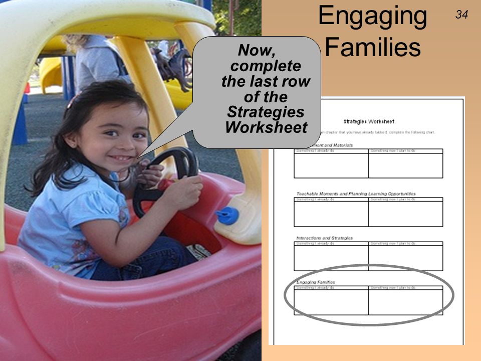 Now, complete the last row of the Strategies Worksheet