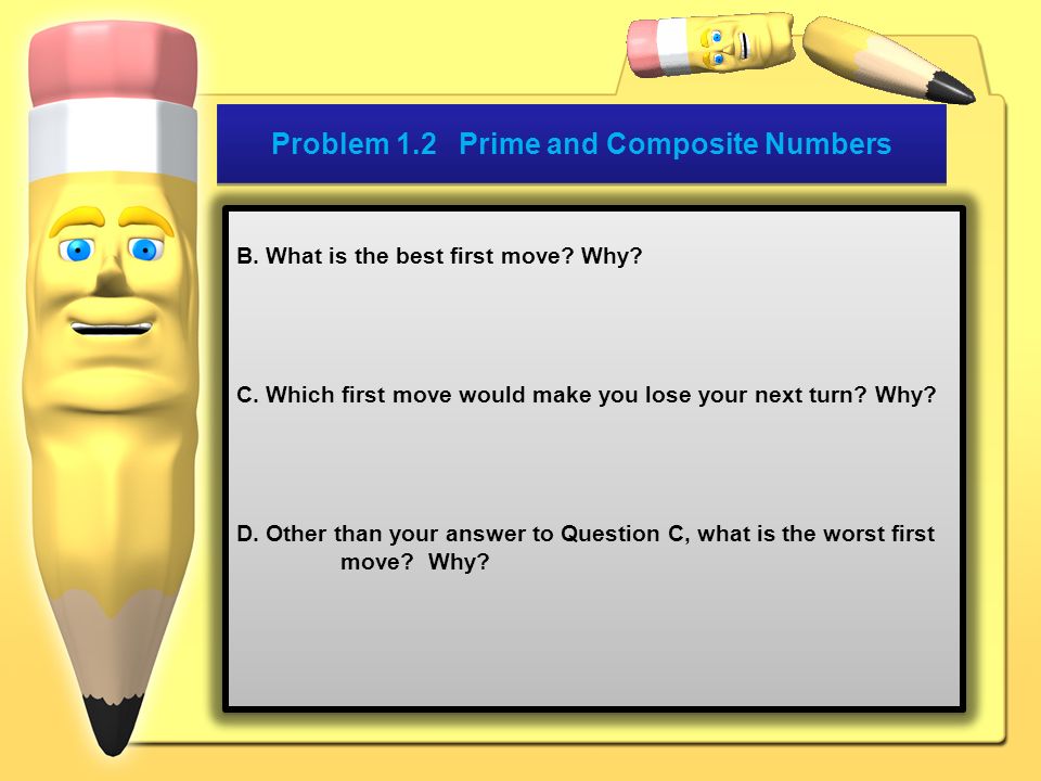 Problem 1.2 Prime and Composite Numbers