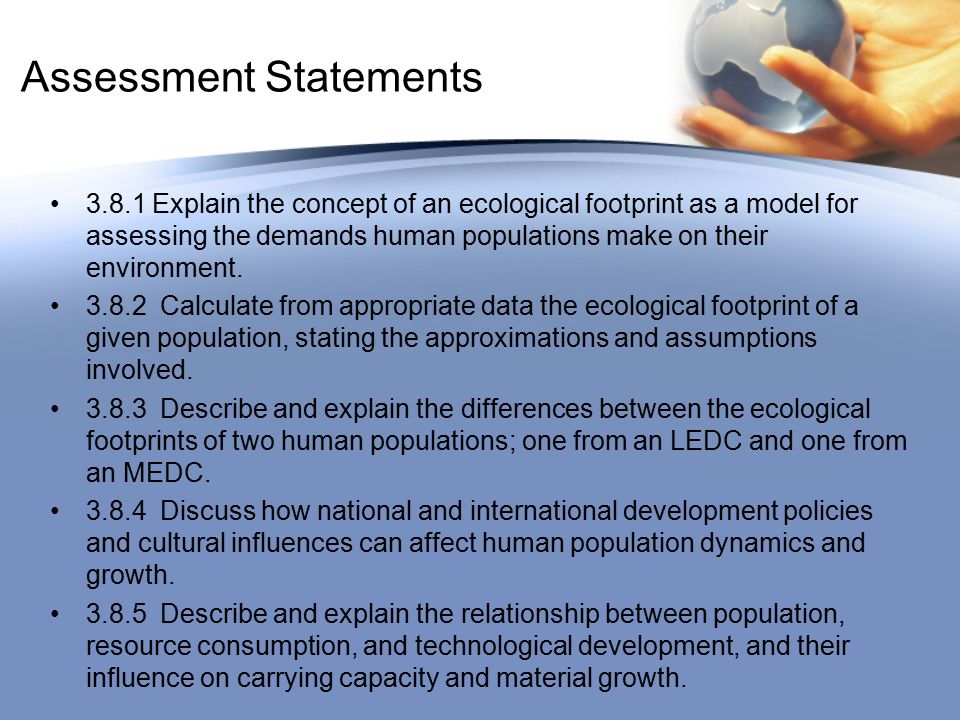Assessment Statements