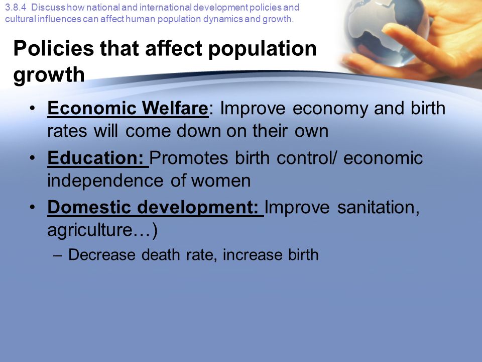 Policies that affect population growth