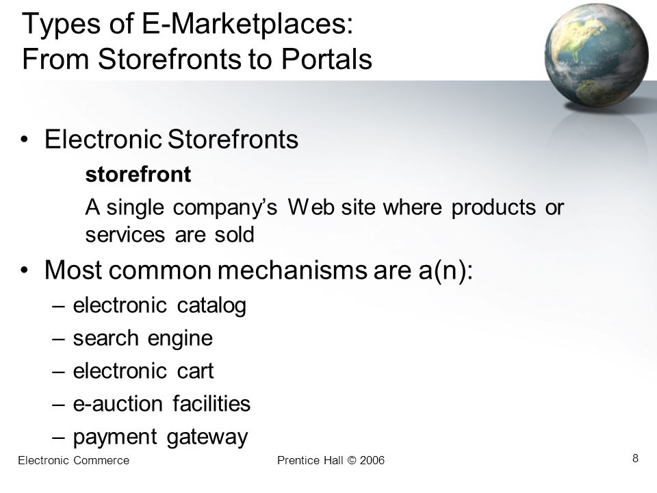 Types of E-Marketplaces: From Storefronts to Portals