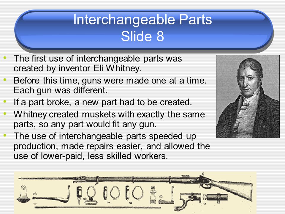 Interchangeable Parts Slide 8