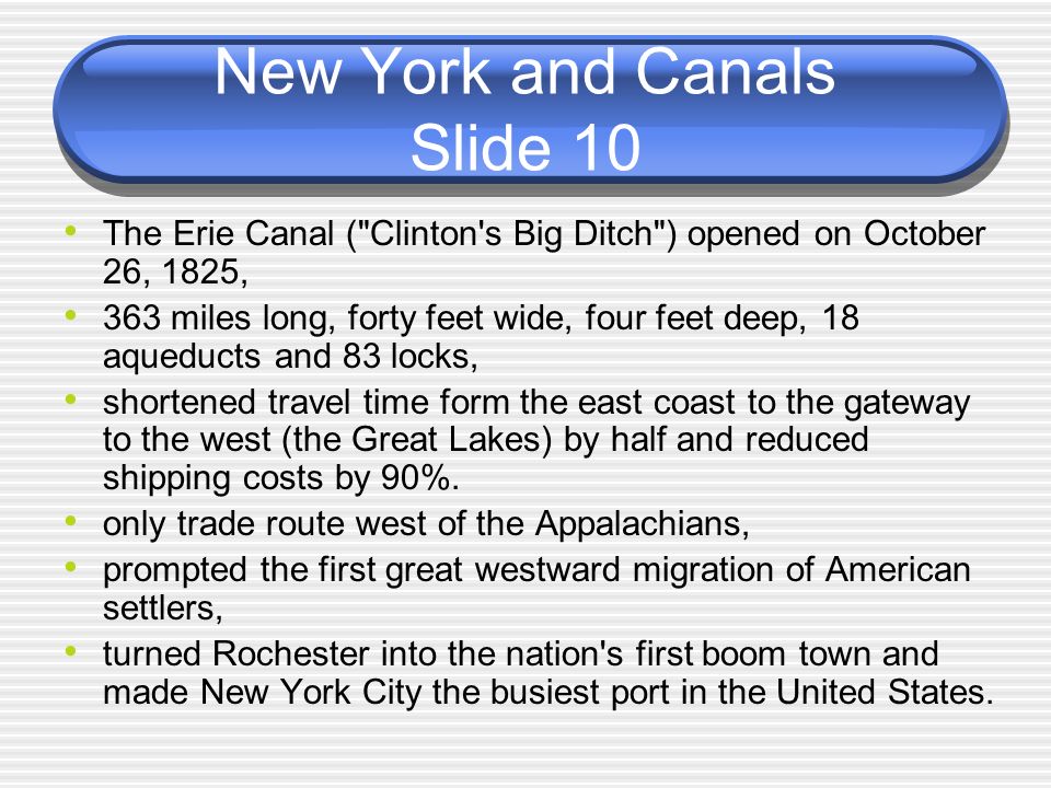 New York and Canals Slide 10