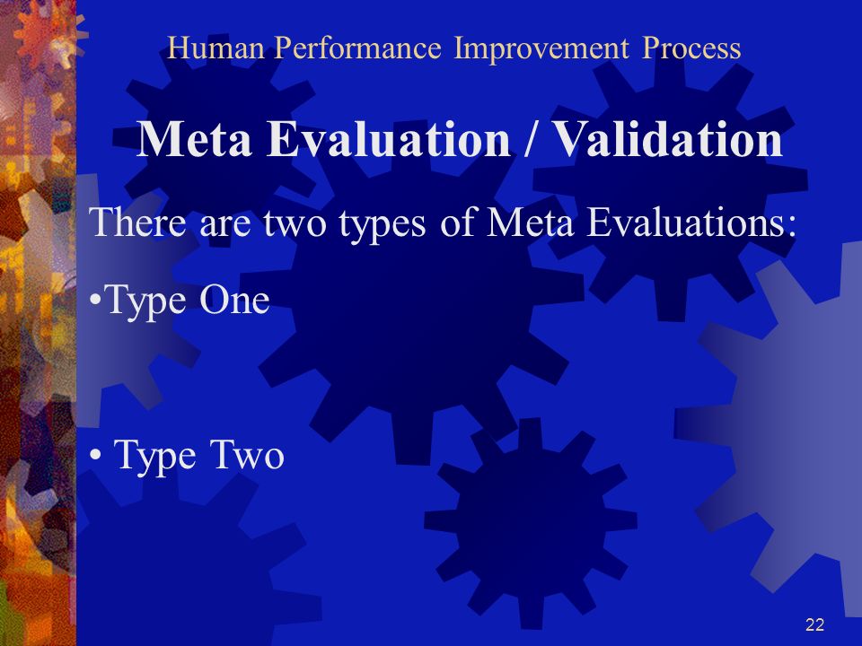 Meta Evaluation / Validation