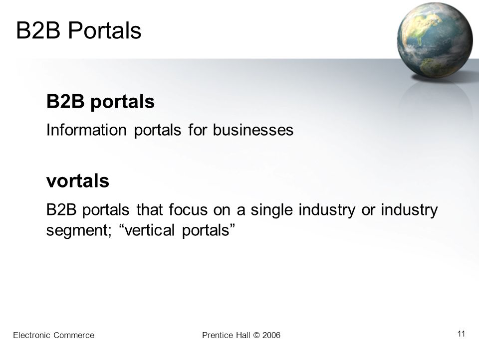 B2B Portals B2B portals Information portals for businesses vortals