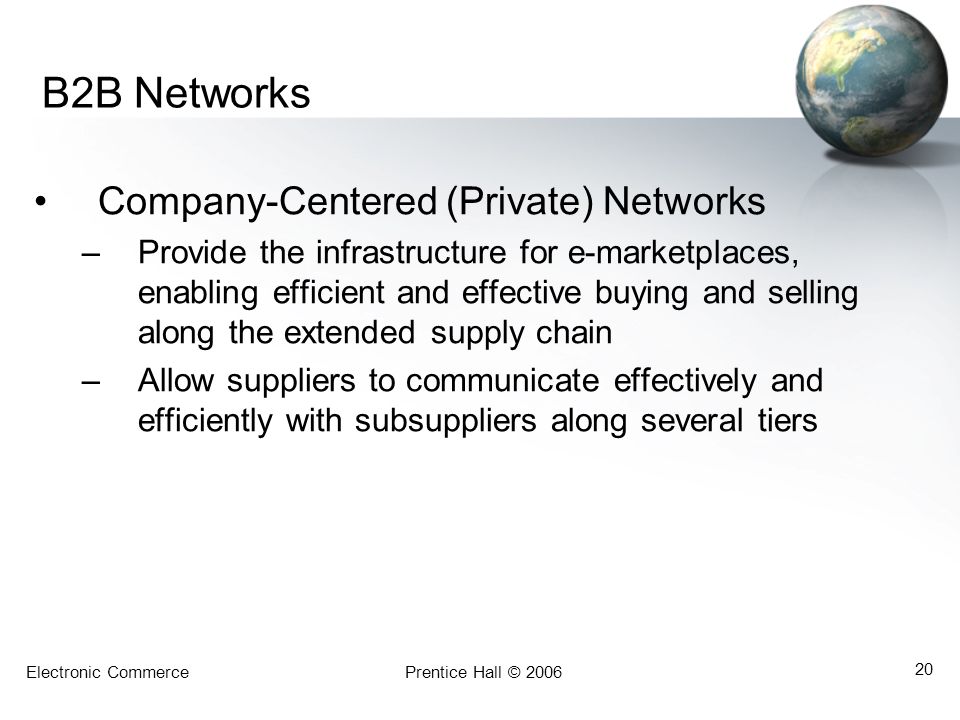 B2B Networks Company-Centered (Private) Networks