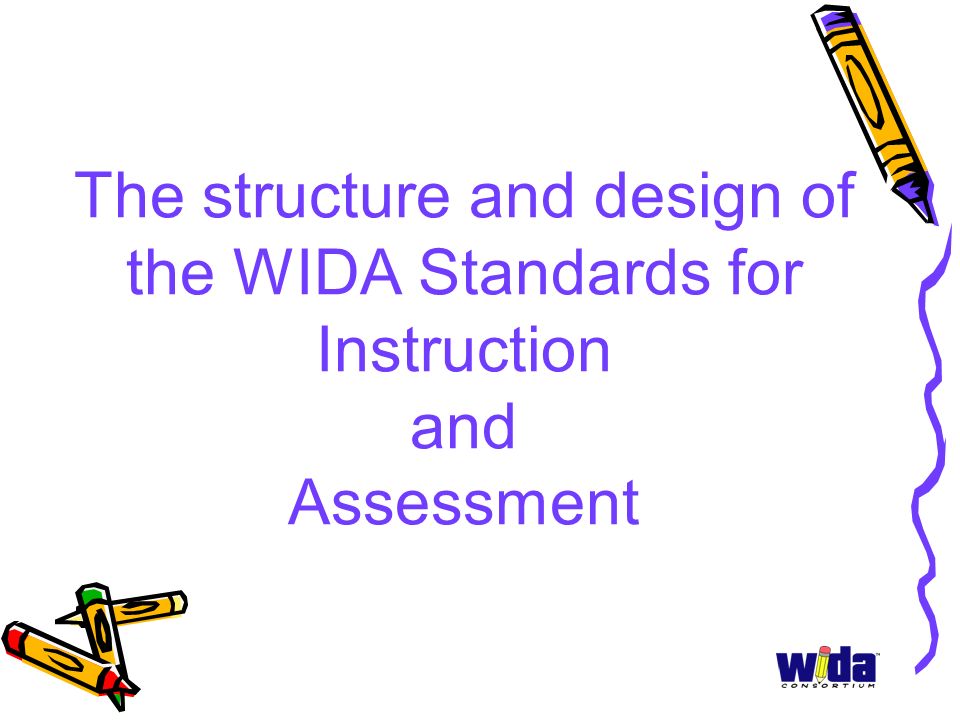 The structure and design of the WIDA Standards for Instruction and Assessment