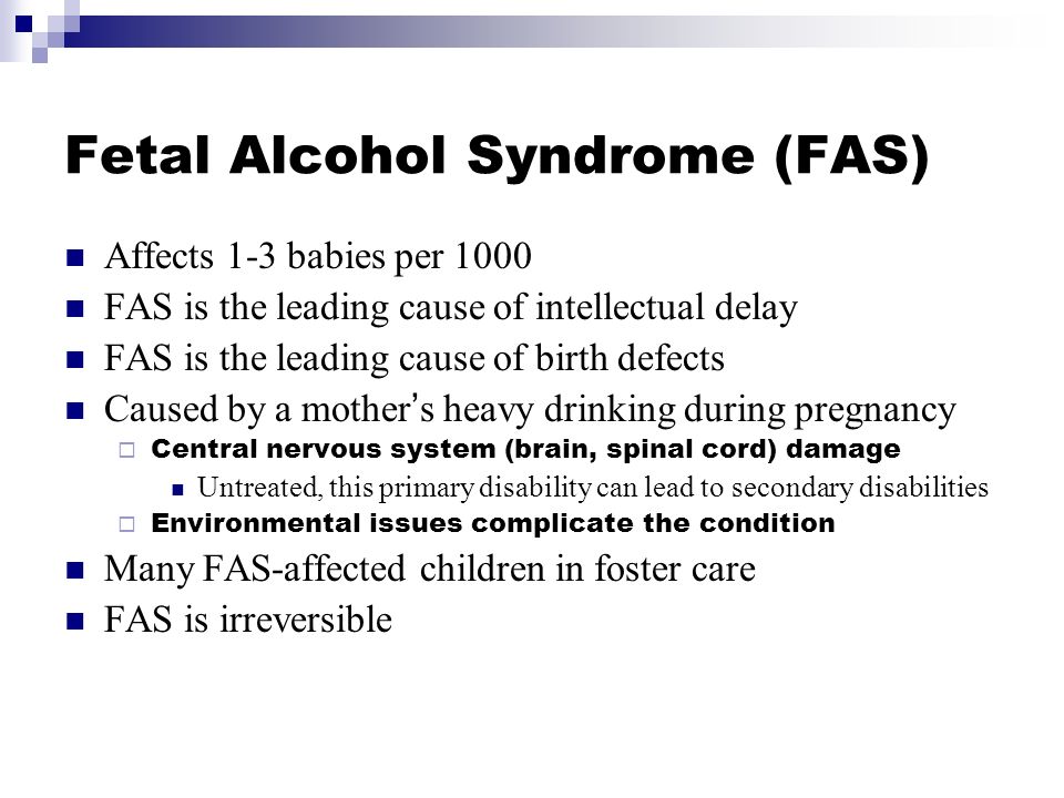 Fetal Alcohol Syndrome Growth Chart