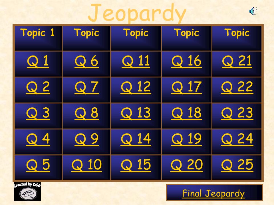 Jeopardy Q 1 Q 6 Q 11 Q 16 Q 21 Q 2 Q 7 Q 12 Q 17 Q 22 Q 3 Q 8 Q 13