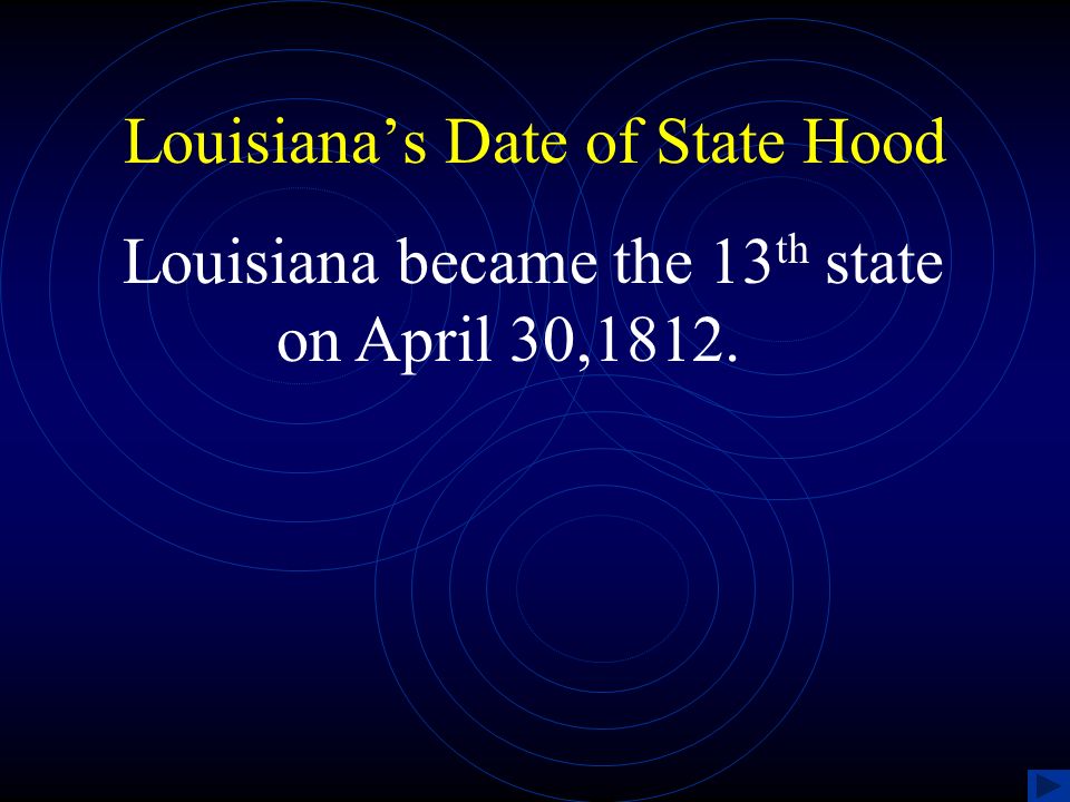Louisiana’s Date of State Hood
