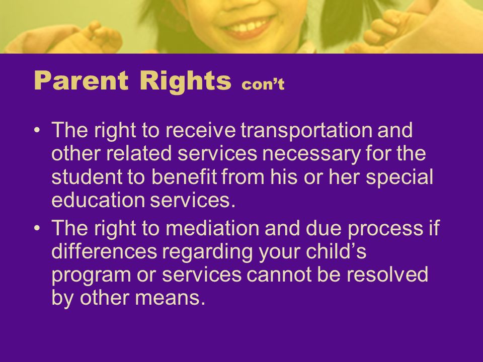 Parent Rights In Special Education - Ppt Download